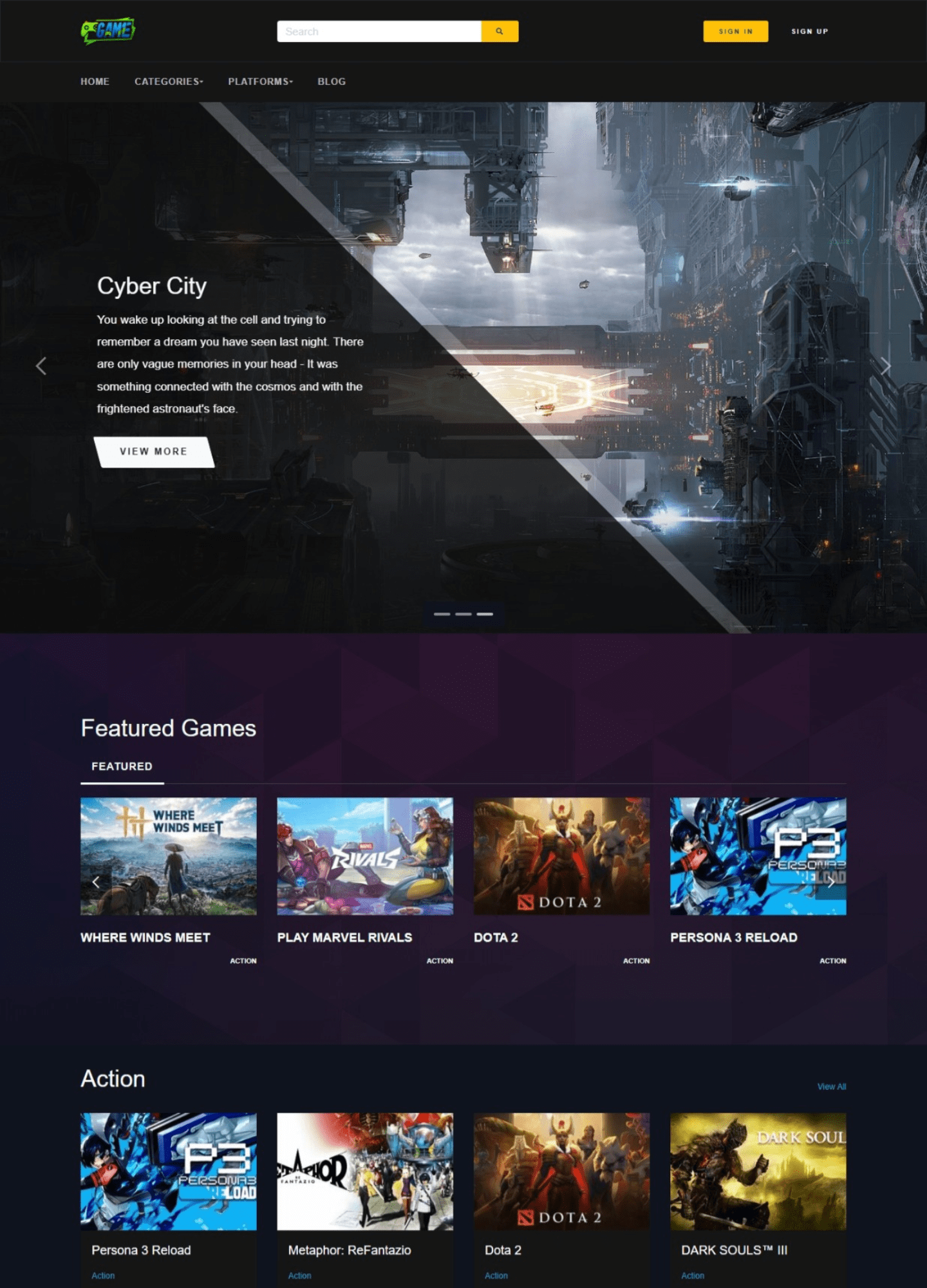 Igame - Modern Game Store & Portfolio