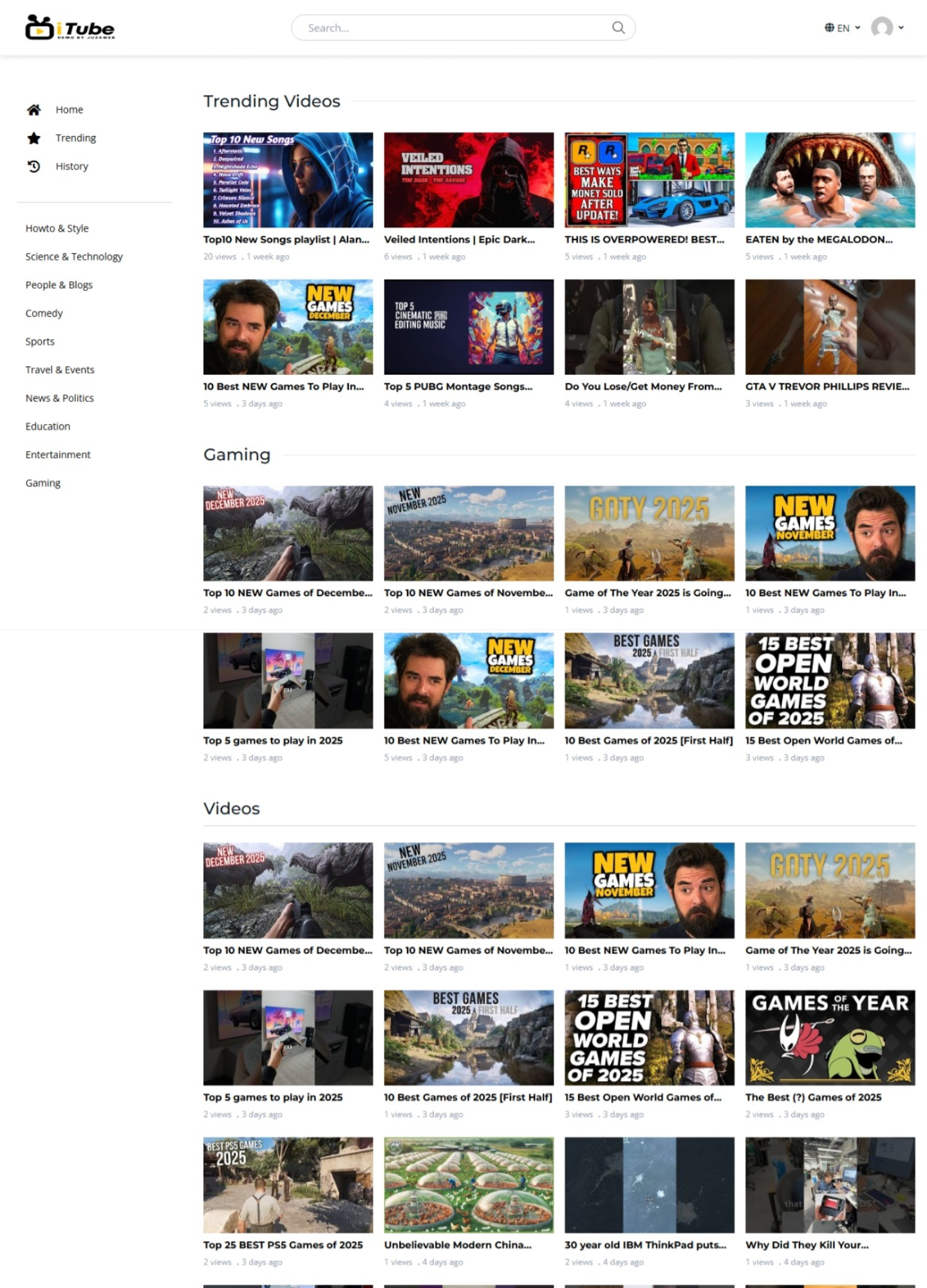 Itube - Video Sharing & Streaming Platform